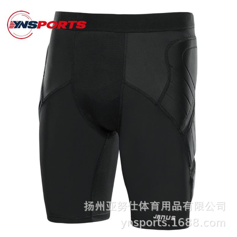 Men Women Soccer Goalkeeper Compression Shorts With Impact Padding Tackling Running Rugby Training