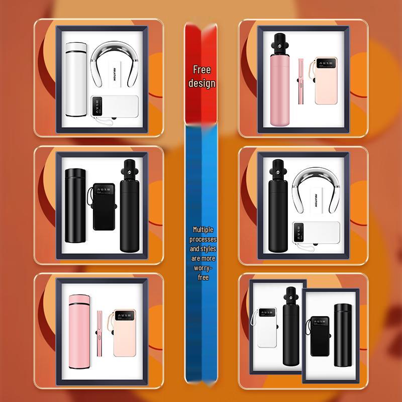Customizable Executive Gift Box with Thermos and Power Bank