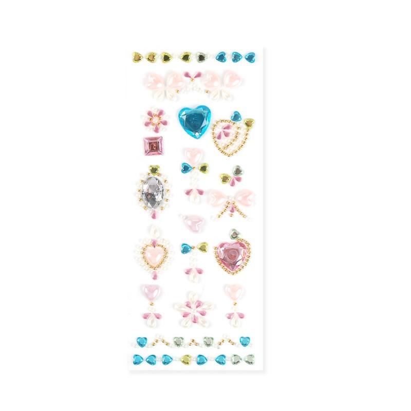 1PC Acrylic Gem Sticker Girl Show Face Sticker Beads Children DIY Makeup Color Crystal Sticker