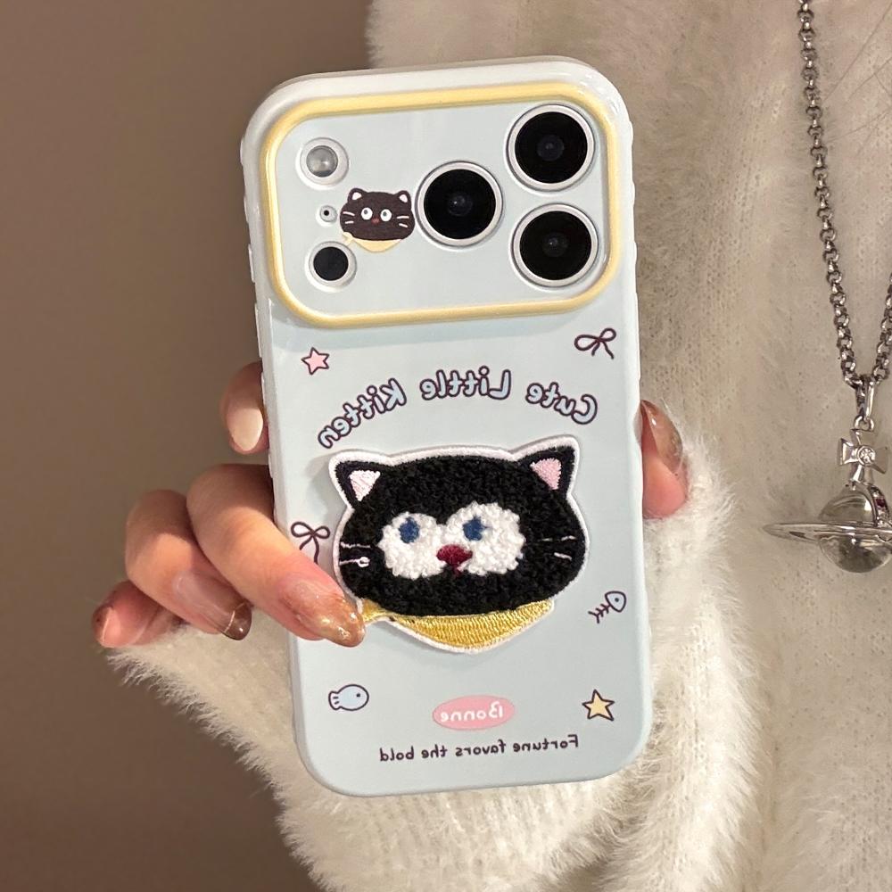 Cute Plush Animal Apple Phone Case for IPhone 16, IPhone 17, Pro Max, and 15-inch 3D Creative Protective Case