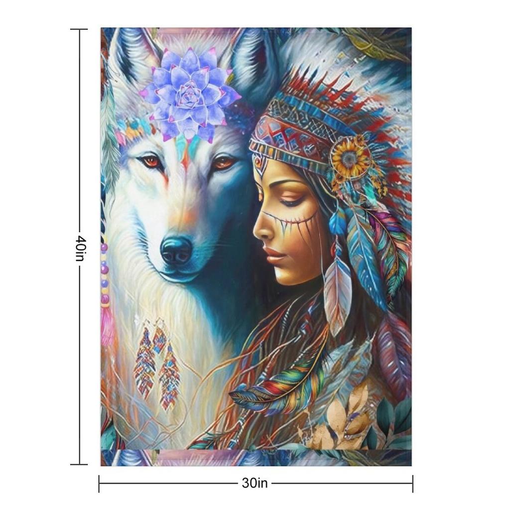 Native Princess Throw Blanket Quilt warm for winter for sofa Thermal Blankets