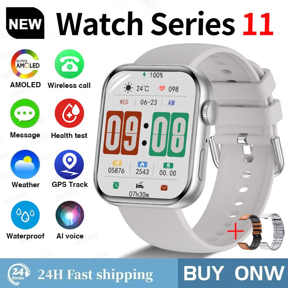 NEW For IOS Watch Series 11 Smart Watch GPS Trajectory Heart Rate Clock HD Bluetooth Call Sport Waterproof Watch Global Version