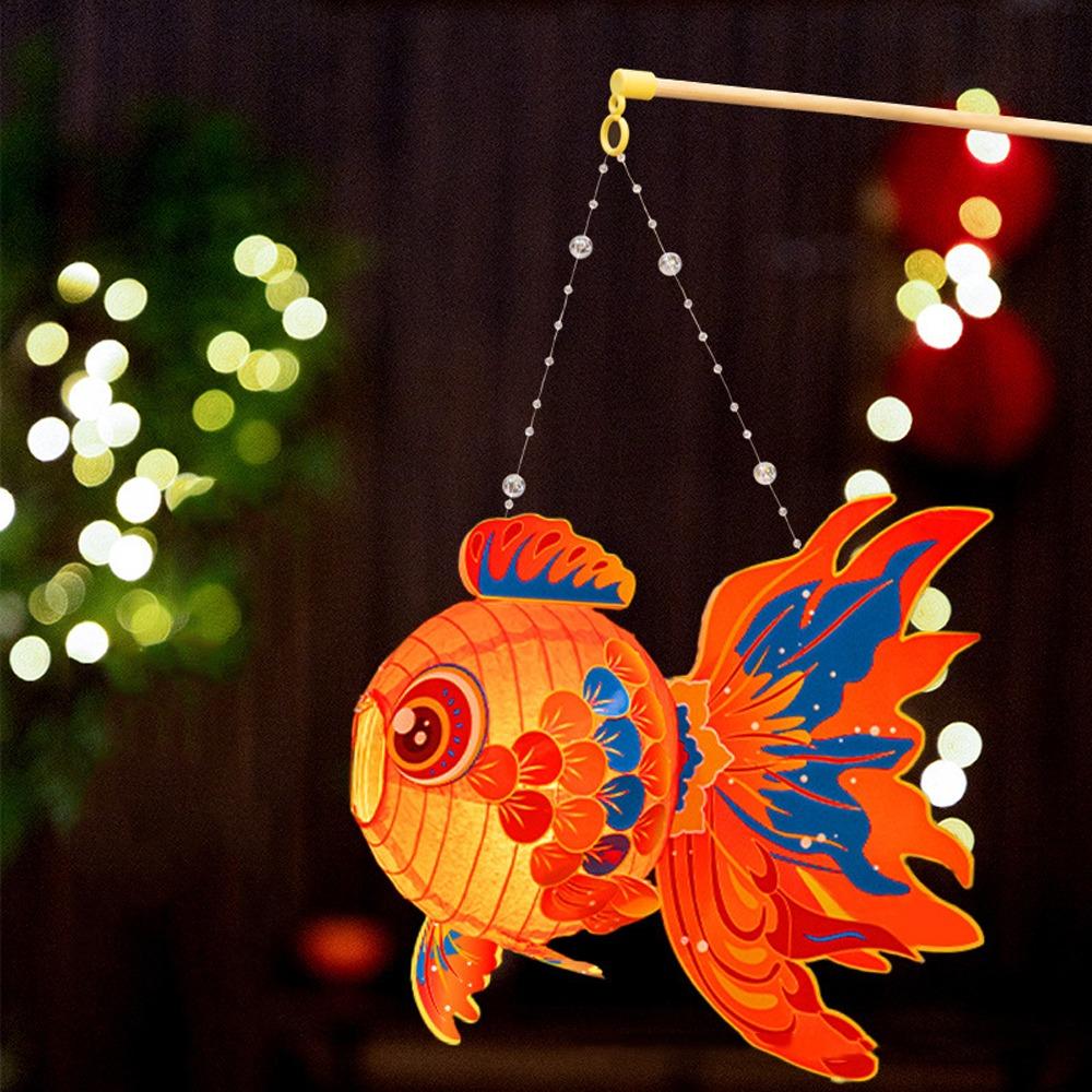 Fish-Shaped Mid-Autumn Festival Fish Lantern Chinese Glowing Handheld Lantern  Hanfu Accessories