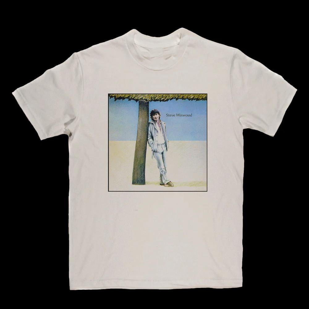 Vtg Steve Winwood Solo Album Heavy Cotton White For Men DI124 Unisex T-Shirt L 2000₽