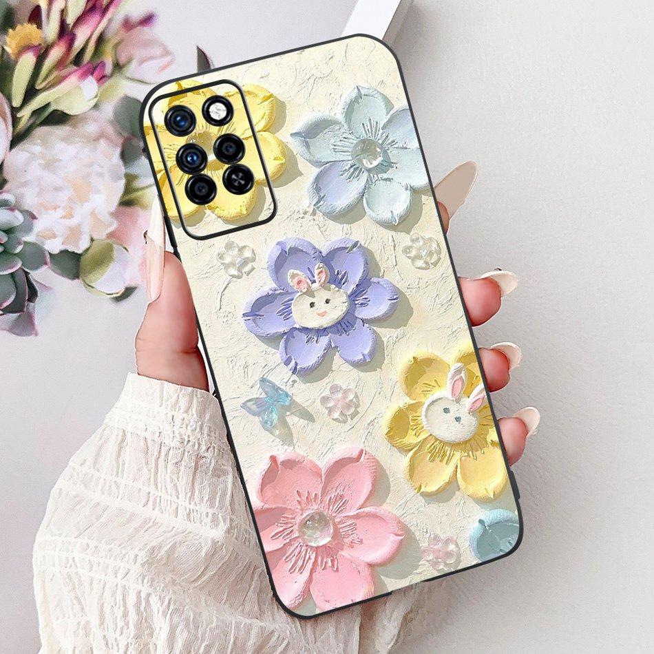 For Infinix Note 10 Pro Note10 Elegant Butterfly Cat Printed Phone Case For Infinix Note 10 10Pro NFC Black Silicone Soft Cases