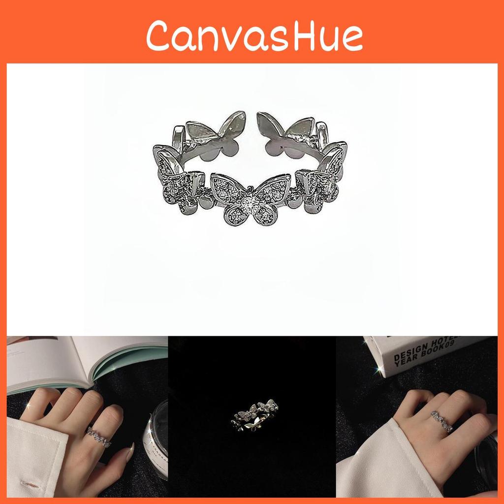 Stylish Unique Butterfly Adjustable Ring For Women With Trendy Cow Print Design