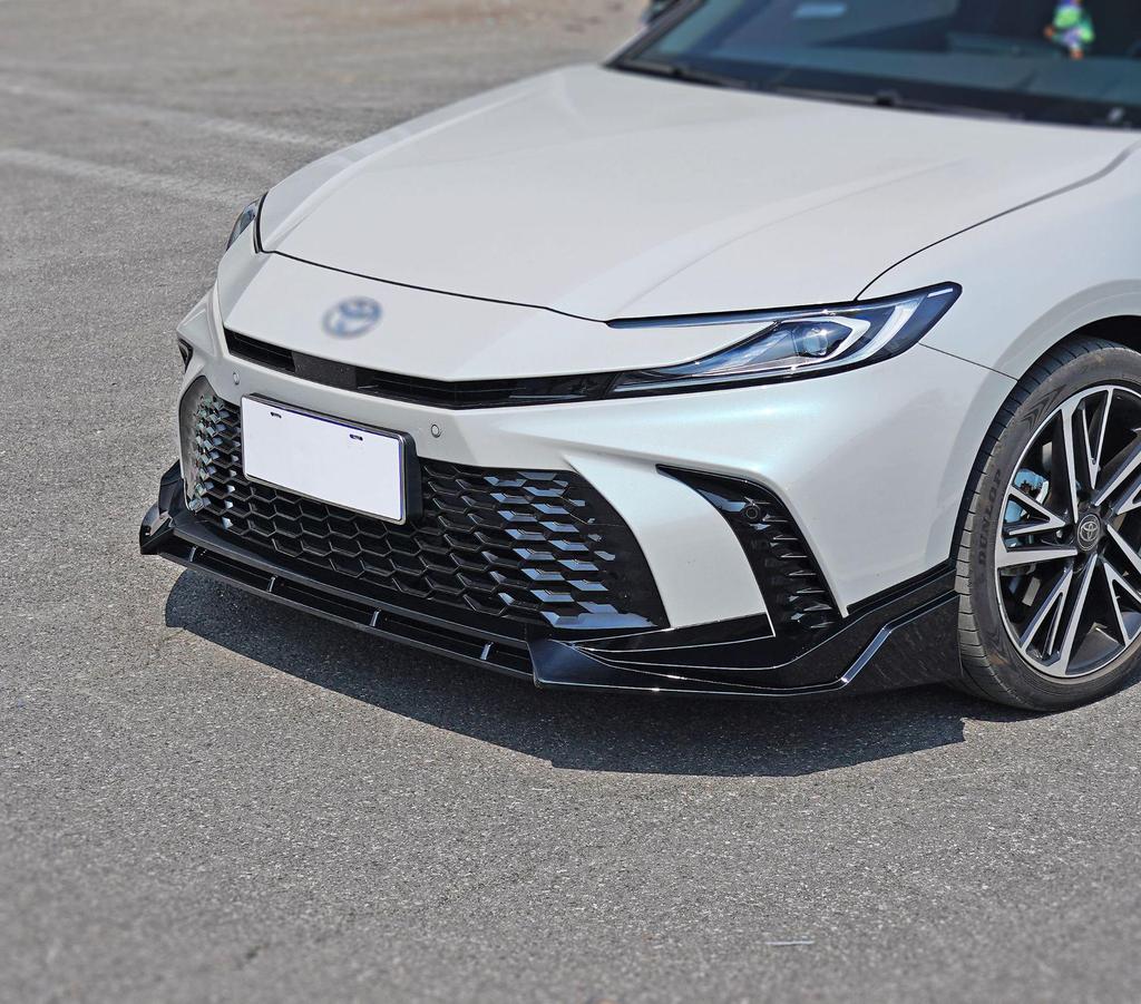 Fits '24-'25 Camry DC Model: Front Bumper Lip Kit, Side Skirts, Rear Spoiler, Top Spoiler, Rear Bumper Protectors.