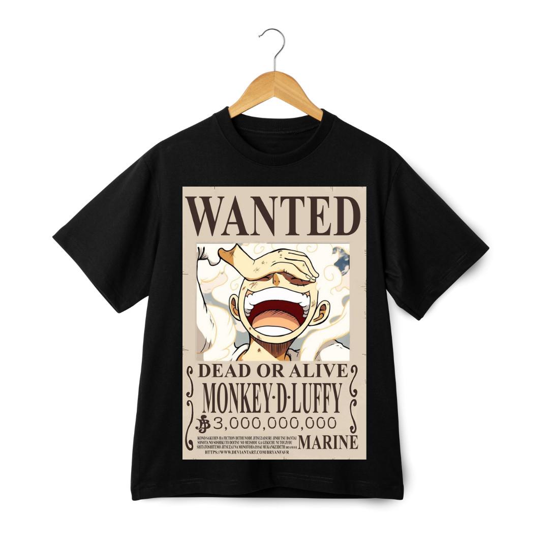 Luffy Gear 5 Wanted Poster T-Shirt Mens Womens Tees Top - One Piece Anime Tee Gift for Otaku Fans 2XL