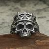 Gothic Vintage Stainless Steel Crown Skull Ring for Men Boys Punk Skull Rings Hip Hop Biker Mens Fashion Jewelry Gift Wholesale