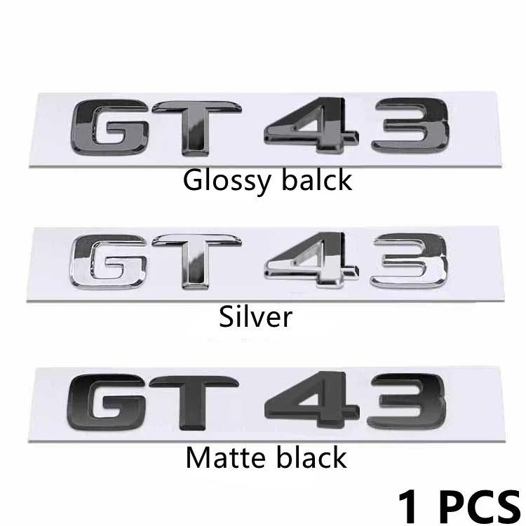 S Badge Letter Emblem Styling 3D ABS Rear Trunk Sticker Silver Black Red For Mercedes-Benz GT GTS GT63S GT43 GT50 GT53 GT63