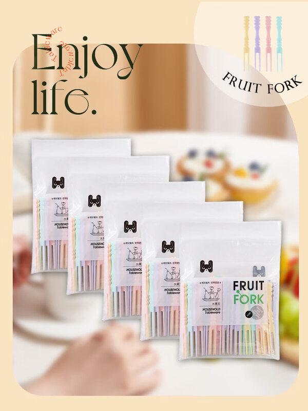 ZISIZ Disposable Food-Grade Plastic Fruit Forks
