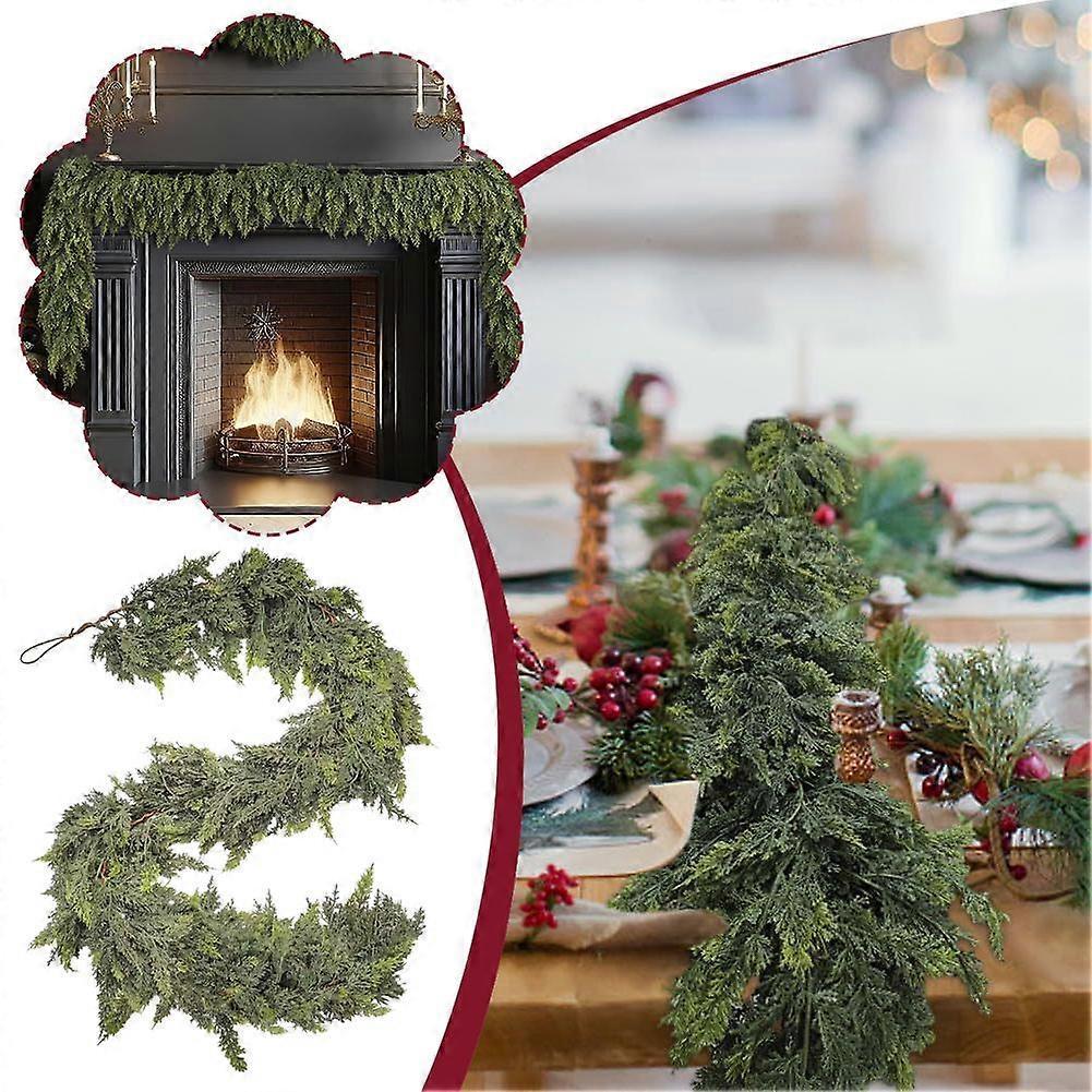Festival Simulation Pine Needle Cypress Leaf Wire Rattan Door Hanging Wall
