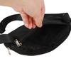 Unisex Belt Bag Nylon Waterproof Multifunctional Fashion Waist Pack for Outdoor Sports Running Black