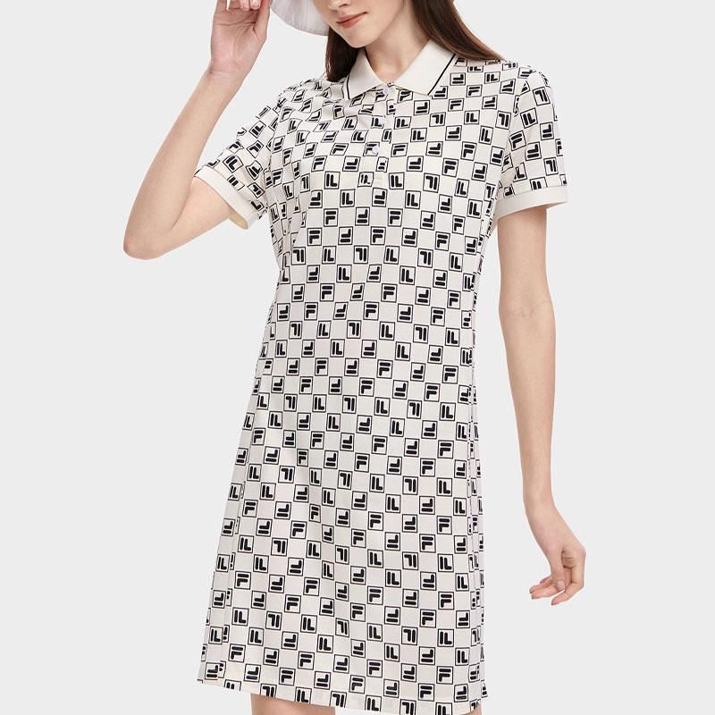 Fila Floral Print Sporty Polo Dress Women Dresses F51W429314A-ZA