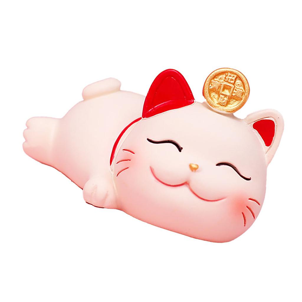 Lucky Cat Ornament Synthetic Resin Fortune Cat Statue Decoration for Home Living Room SJ0001 2