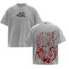 Hell's Paradise Anime Gabimaru T-shirt Vintage Lavata T-shirt Abbigliamento Uomo Estivo Casual Oversize Manica Corta Cotone Magliette Top