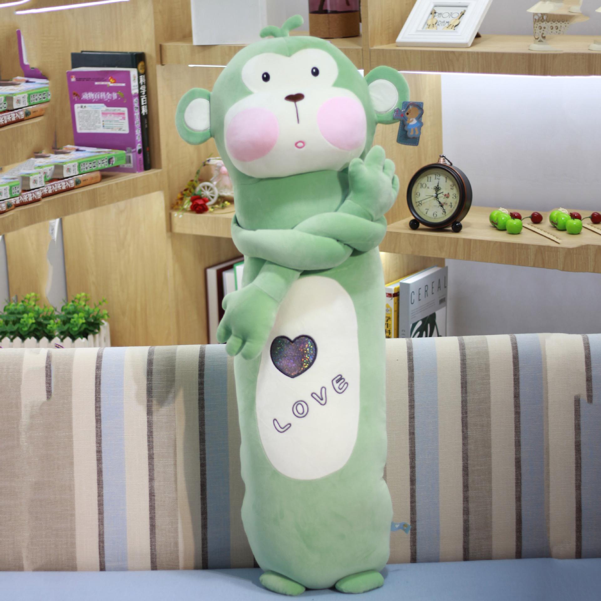 

New creative dumbfounded monkey long body throw pillow plush toy doll monkey doll, children s holiday birthday gift 70cm