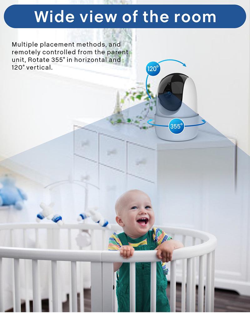 5-Inch Wireless Baby Monitor with Night Vision and Intercom