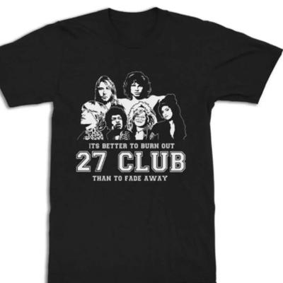 Club de los 27 Amy Winehouse Jim Morrison Camiseta Manga Larga Negro S-5XL
