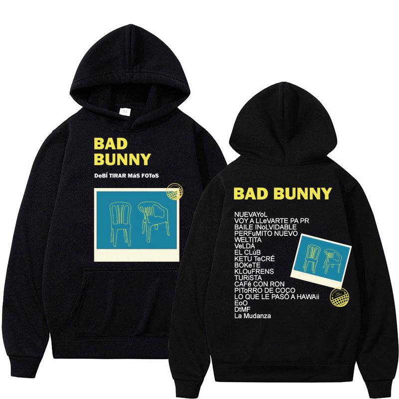 Bad Bunny Debi Tirar Mas Fotos Album Tour Hoodies Men Women Fashion Sweatshirts Fleece Oversized Casual Sportwear