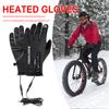 USB Heated Gloves Rechargeable Ski Eletric Thermal Heat Gloves Winter Warm Skiing Gloves for Snowboarding Mountaineering Riding