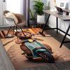 1pc Teddy Bear Helmet Scooter Chair Mat - Anime Cartoon Design Office Chair Pad with Non-Slip Carpet for Home Decor, Suitable for All Seasons and Perf