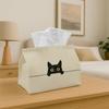 1pc Easy Adorable Design- Decorative Tissue Box Featuring a Peekaboo Black Cat- Suitable for Home, Parties, Vehicles, Kitchens And Bathrooms- Tissue H