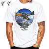 North American P-51 Mustang World War II Fighter Aircraft Print T-Shirt New Men Short Sleeve Vintage Casual Top Hip Hop Boy Tees