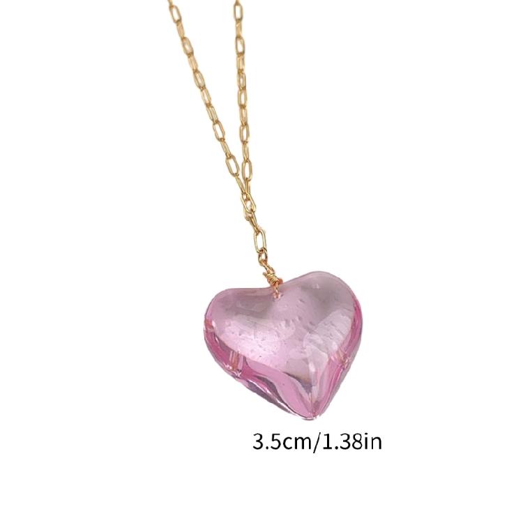 Heart Pendant Necklace Alloy Chain Necklace Neck Jewelry Pendant Choker Necklace
