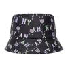 MLB New York Yankees cotton monogram print bucket hat, black 3AHTM0523-50BKS