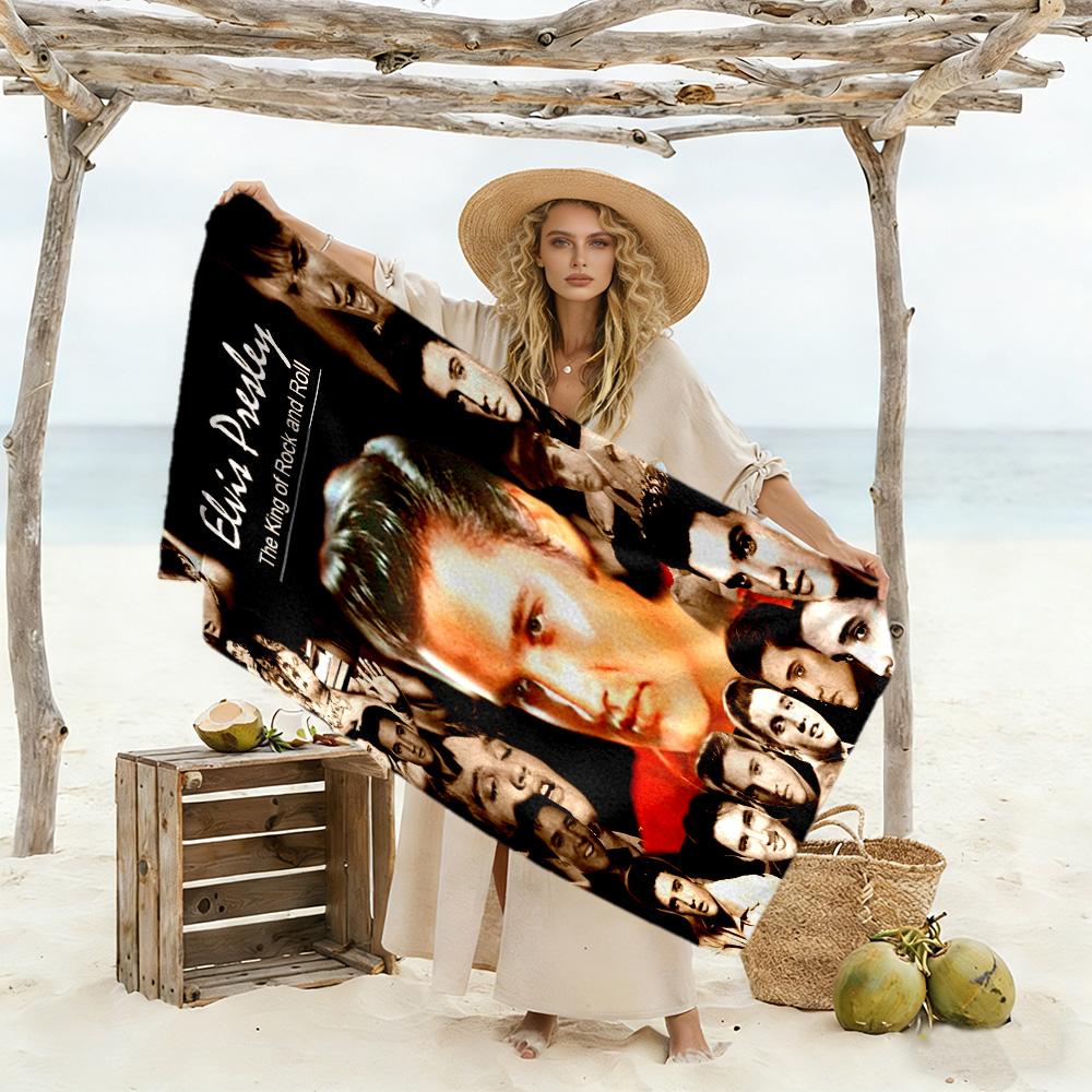 Elvis Presley Beach Towel Super Soft Absorbent Comfortable Lightweight