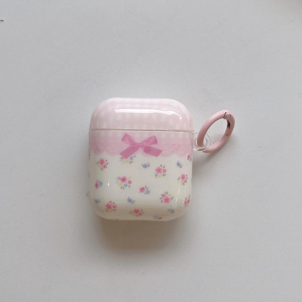 ins Korean small floral bow is suitable for airpods4 earphone cover pro3 new airpodspro2 protective cover 3rd generation Apple wireless bluetooth