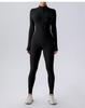 European & American Winter-Style Velvet Brushed Warm Yoga Onesie - Long-Sleeved Fitness Tights for Women