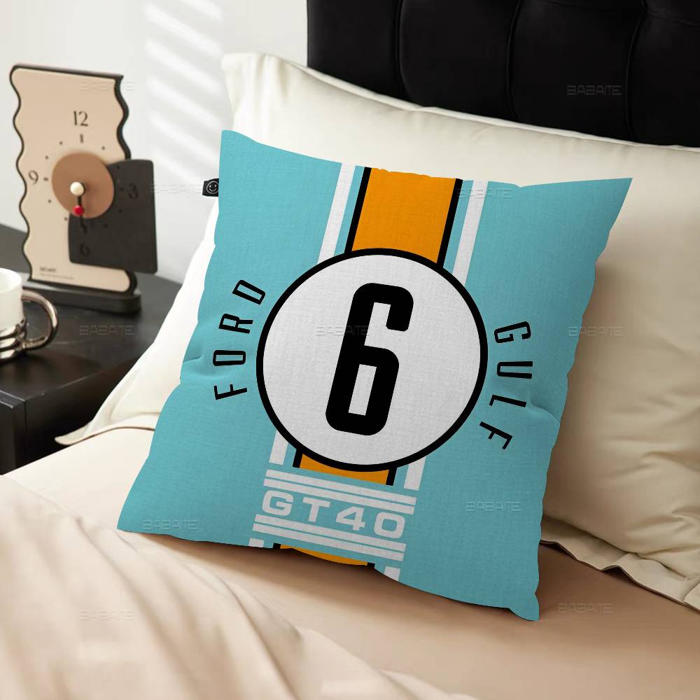 G-Gulfs Racing Car Logo Personalized Pillow Cover Kids Bedroom Wild Party Decor Pillowcase Kid Birthday Shower Gift