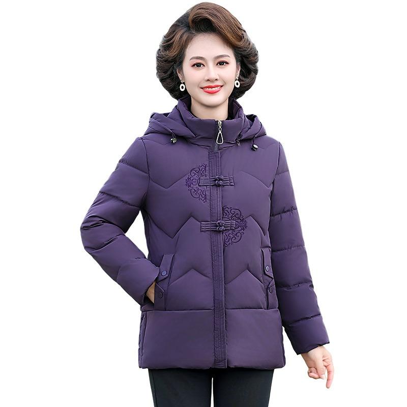 Middle mother winter thickened jacket new middle the elderly women's clothing large size thickened padded jacket