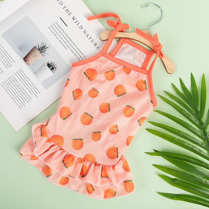 Spring/Summer Pet Suspender Dress for Dogs and Cats - Bichon & Teddy Print