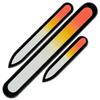 Set of 3 Rainbow Crystal Nail Files, Hand Made of Czech Tempered Glass R-BMS