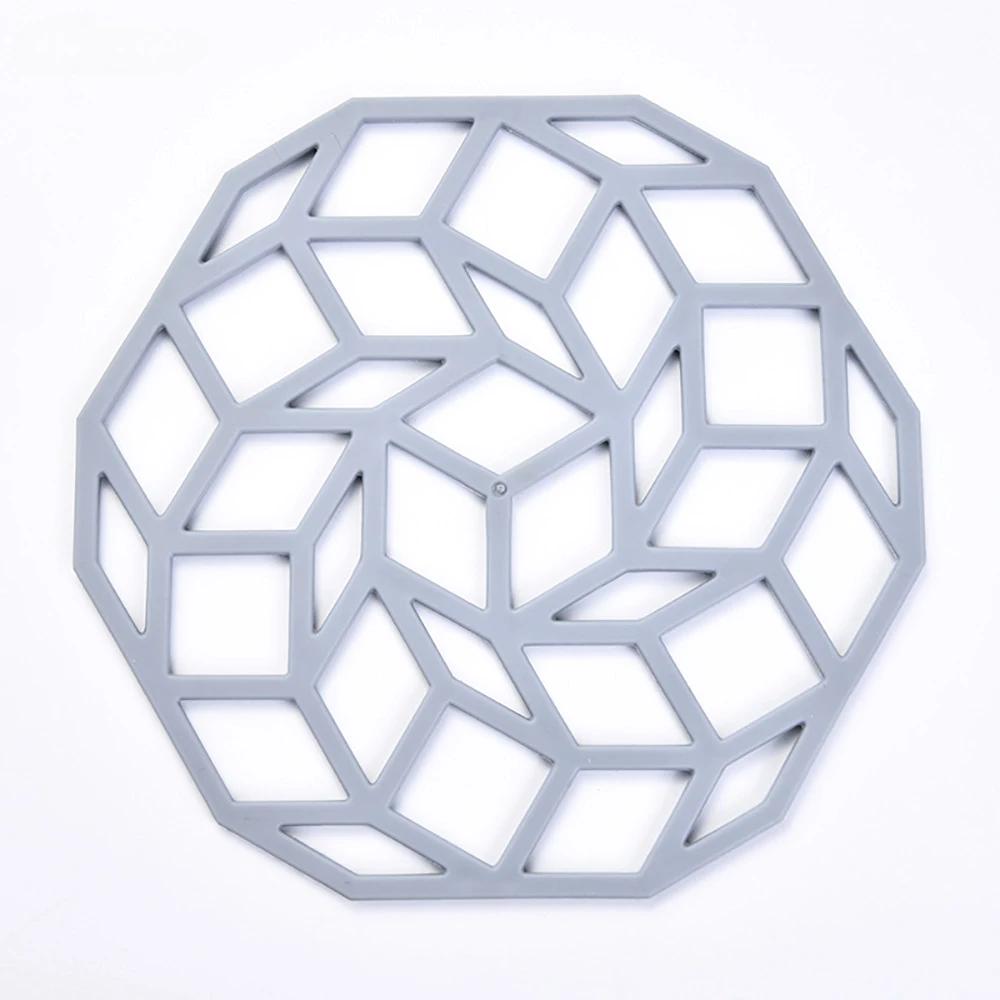 

Gerring Кухонный силиконовый коврик Скандинавский бытовой коврик для чайной чашки Нескользящий Термостойкий коврик для миски Подставки для стаканов Пластиковый коврик для стола 128mmx133mmx3.6mm