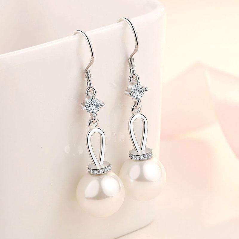 Ohrringe aus 925er Sterlingsilber für Damen, origineller Charme, doppelte Creolen mit Pavé-Zirkonia, feiner Verlobungs- und Jahrestagsschmuck, Geschenk 5355