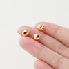 20-100 Stück 14K 18K Gold Platin Beschichtet Rund Lose Abstandhalter Kupferperlen Endperlen Für Diy Schmuck Halskette Perlenzubehör