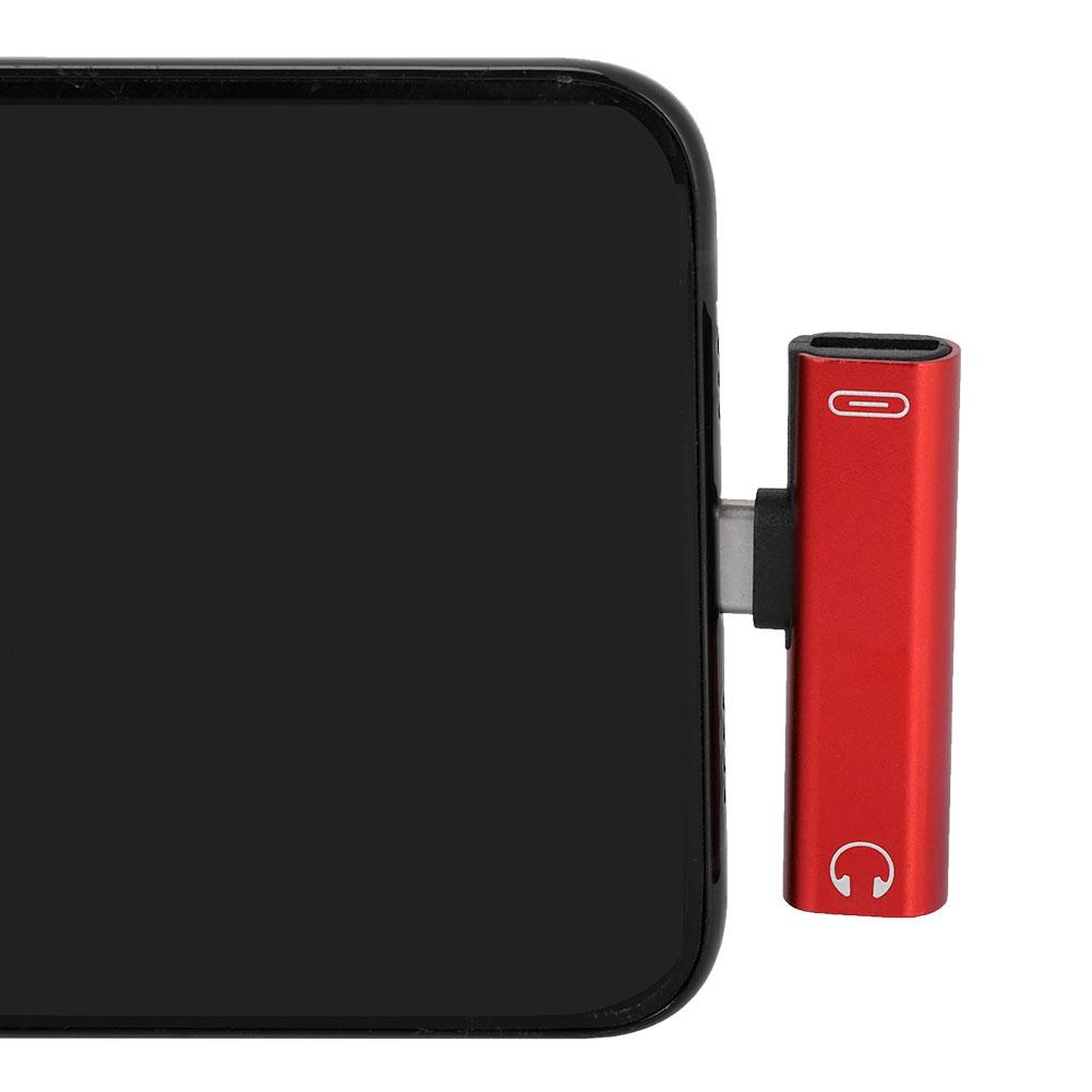 2'si 1 Arada Type C - 3.5mm Kulaklık USB Şarj Dönüştürücü Çok Fonksiyonlu Dönüştürücü Siyah
