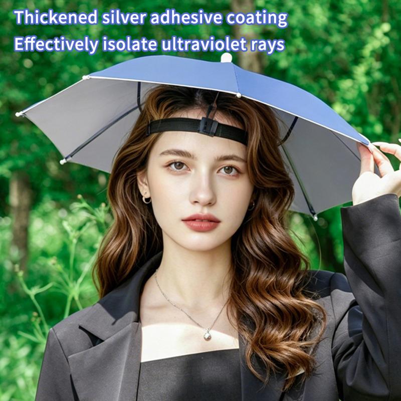 Portable Hands Free Umbrella Hat With Uv Resistance And Rain Proof Design Perfect For Hiking Fishing Gardening And Camping