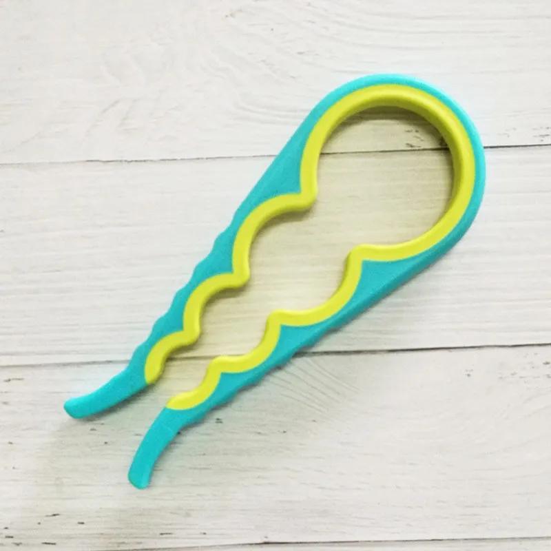 Jar Opener Easy Grip Wrench 4 in 1 Handy Save Strength Can Beer Bottle Cap Openers Lid Twist Off Tools Portable Kitchen Gadgets