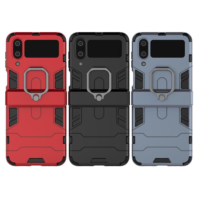 Für Samsung Galaxy Z Flip 4 5g Fall Stoßfest Rüstung Auto Ring Magnetische Telefon Fällen Für Galaxy Zflip4 Stehen halter Zurück Abdeckung