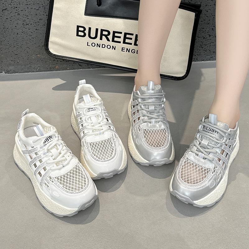 Thick-soled hollowed-out dad shoes New summer small casual sports sandals
