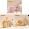 Modern Minimalist Pvc Travel Toiletry Bag With Large Capacity For Cosmetics And Accessories