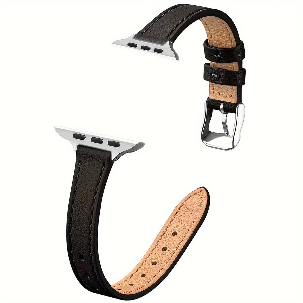 Classic Suitable for applewatch soft leather small waist strap iwatch9 retro apple watch band S7/8 thin strap/4/5/6/se generation band