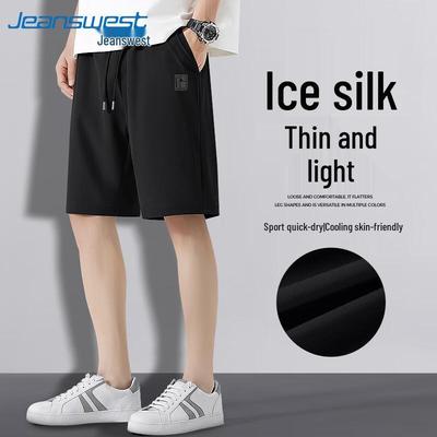 Jeanswest Men's Summer Ice Silk Quick-Dry Casual Shorts
