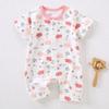 Tute in Cotone Traspirante per Neonati Tuta Estiva a Manica Corta per Neonato Bambino Bambina Tutine Morbide Monopezzo