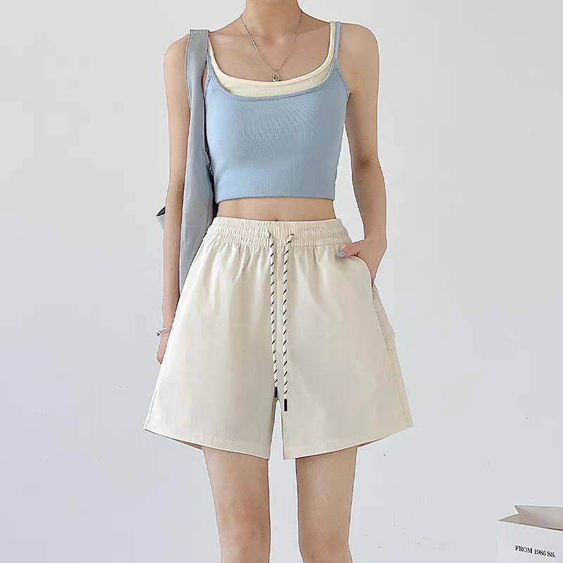 Women Quick Dry Athletic Shorts Summer High Waist A-Line Loose American Cargo 5 Inch Casual Shorts For Ladies